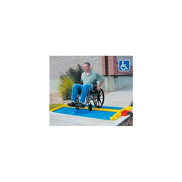 Justrite Cable Ramp, 2 in H, 36 in L, 21.88 in W, 4/5 Channel, Blue CPRP-4/5-BLU - main